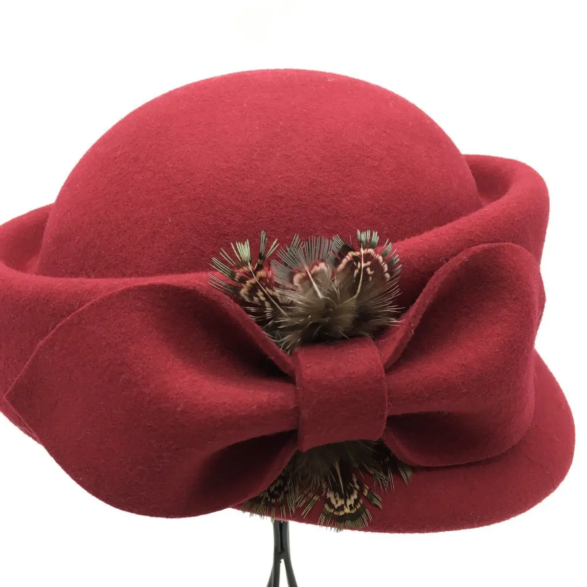 В британском стиле ретро гипотенузы художник крышка на осень-зиму женские шерстяные берет стюардесса Cap Свадебные Церкви Формальные Hat