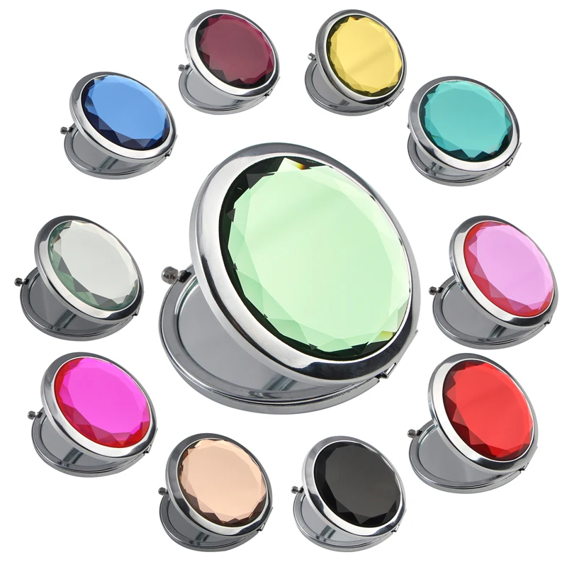 

VANTAS Diamond Crystal Compact Mirror Handbag Compact Makeup Magnifying mirror Wedding Gifts