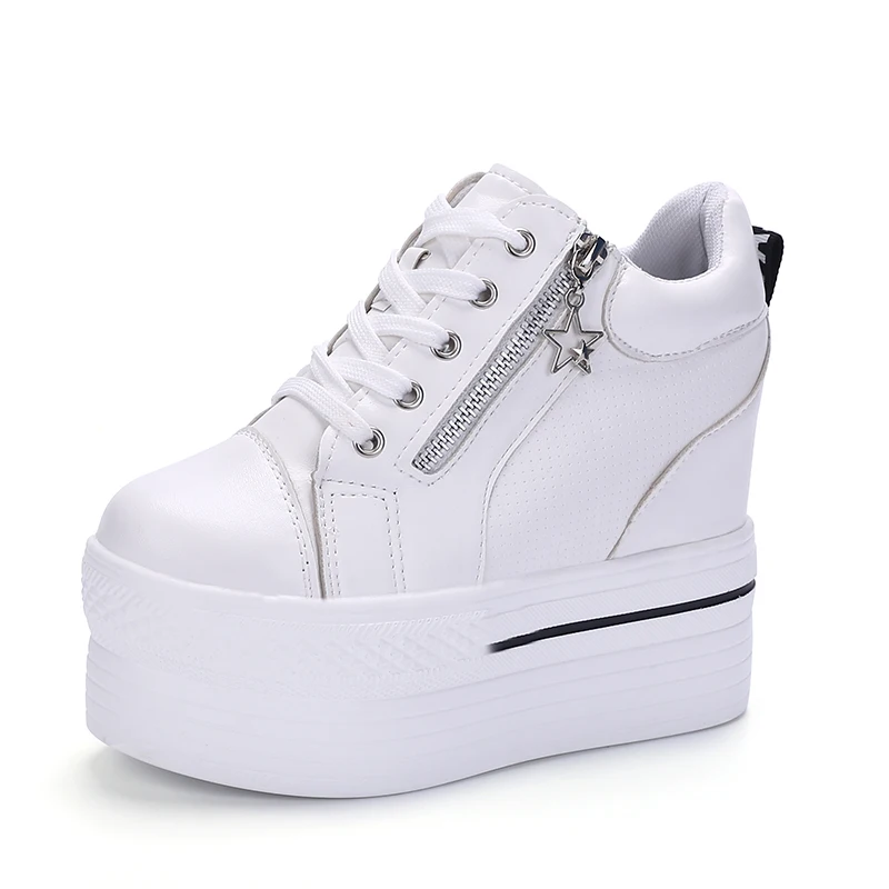 VIGOR/туфли-лодочки свежести; Женская Вулканизированная обувь; женские туфли-лодочки на очень высокой платформе; весенние женские белые кроссовки; Осенняя обувь; WY61 - Цвет: Белый
