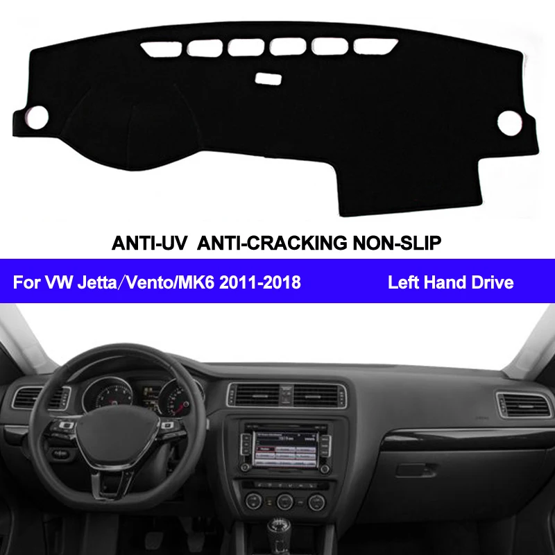 

Car Dashboard Cover Dash Mat Dash Pad DashMat ANti-UV For Volkswagen VW Jetta Vento MK6 2011 2012 2013 2014 2015 2016 2017 2018