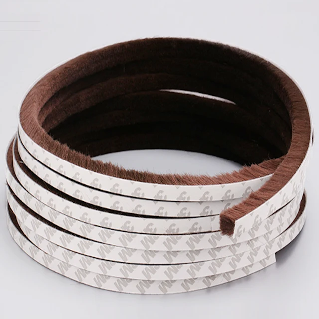 Self Adhesive Sealing Wool Pile Seals Weather Seals Strip Felt Draught Excluder Sliding Door