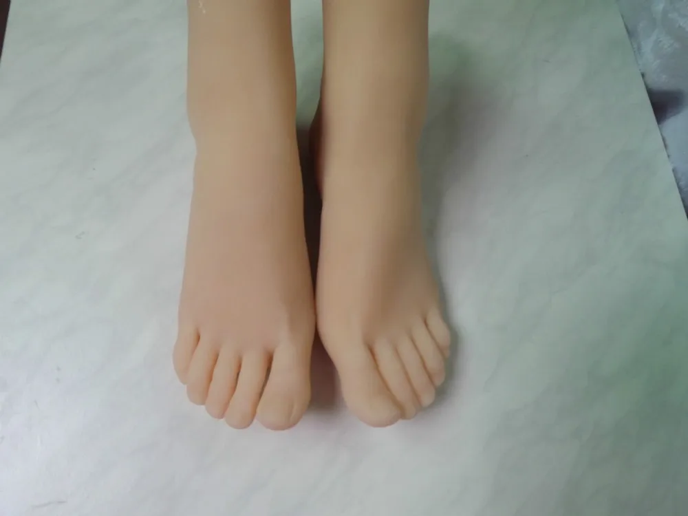 Newest 3D silicone sweet ballerina favorite simulation foot feet model tanned skin sexy sole natural clear