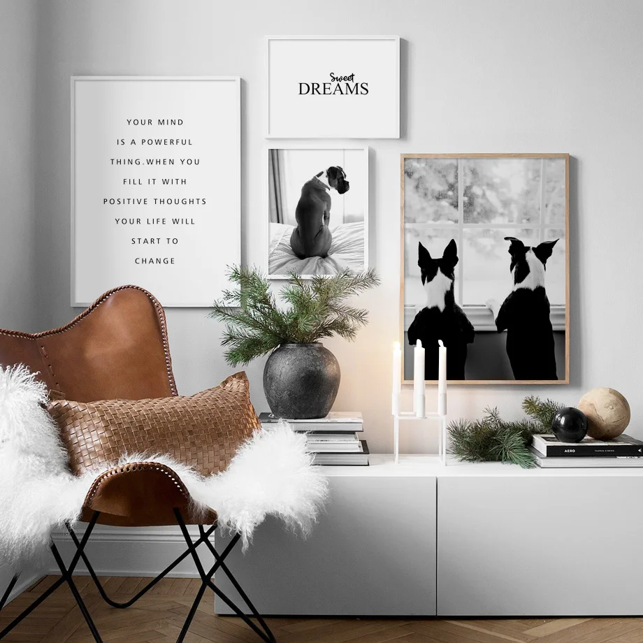 Black White Bulldog Dreams Wall Art Canvas Painting Nordic Posters And Prints Animals Wall Pictures For Living Room Home Decor Black White Bulldog Dreams Wall Art Canvas Painting Nordic Posters And Prints Animals Wall Pictures For Living Room Home Decor