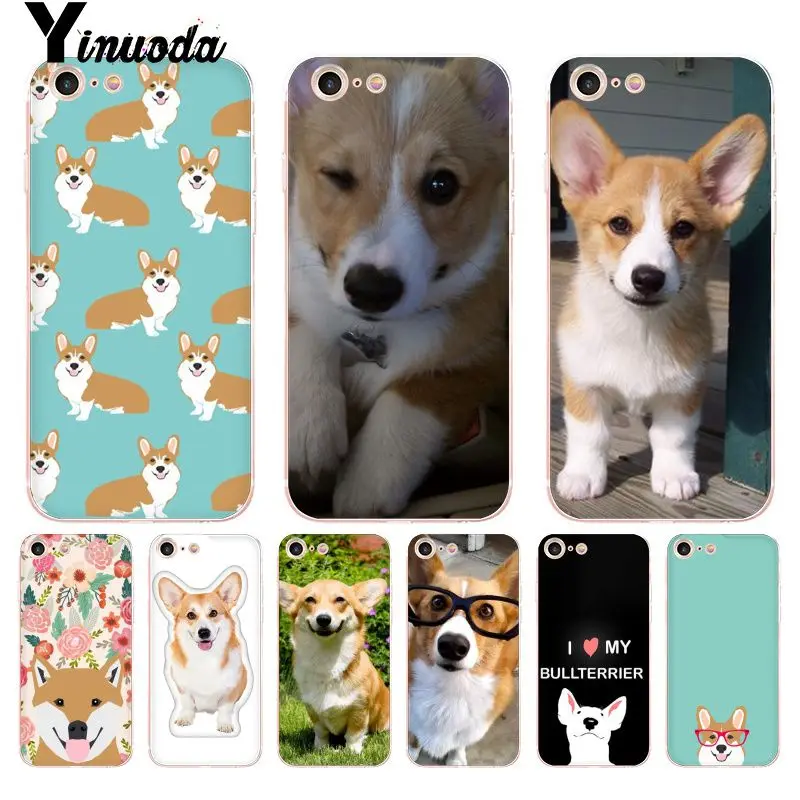 Yinuoda вельш корги щенков Прозрачный чехол для мобильного телефона iPhone 8 7 6 6S Plus X 5 5S