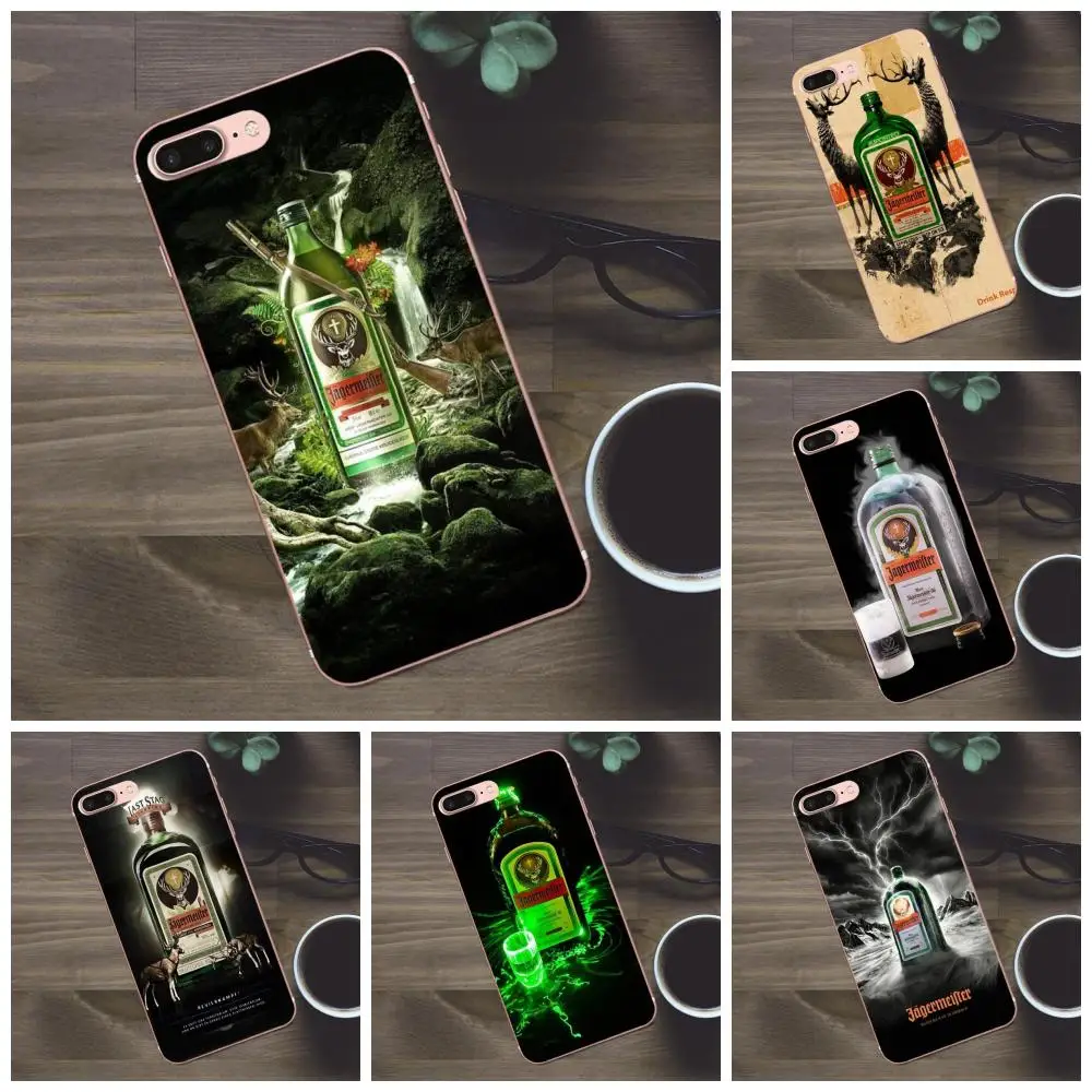 Bixedx Jagermeister Ретро бутылка рисунок ТПУ Для Huawei G8 Honor 5C 5X 6 6X 7 8 9 Y5II Mate P7 P8 P9 P10 P20 Lite Plus 2017