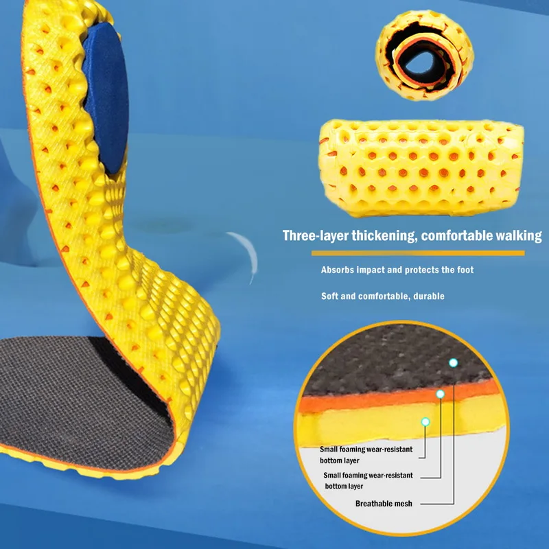 1Pair EVA Shoe Insoles Orthopedic Shoes Insert Foam Sport Running Shoes Pad Confortable Breathable Feet Soles Unisex