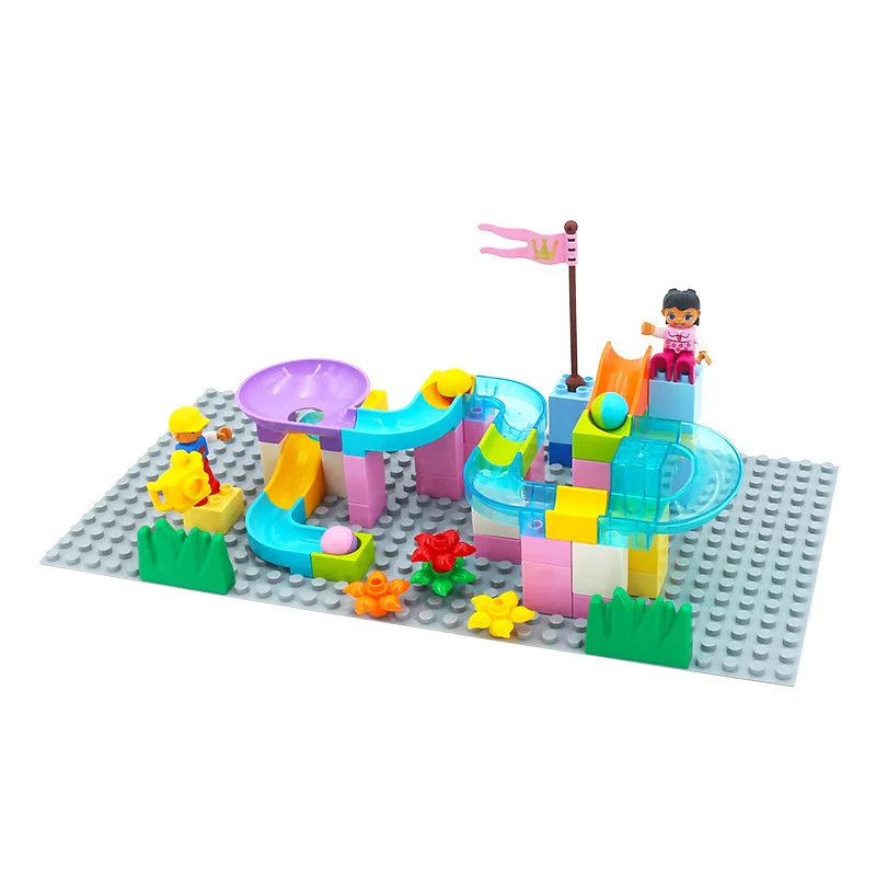 

Marble Race Run Maze Ball Track Accessories Building Blocks Plastic Funnel Slide Big Size Bricks Compatible lEgOings Duplo Block