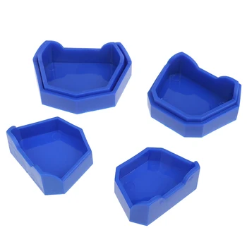 

6Pcs/set 3 Sizes Dental Mold Plaster Base Dental Model Base Set Denture Tray Dental Lab Former Base Kit Oral Hygiene Care