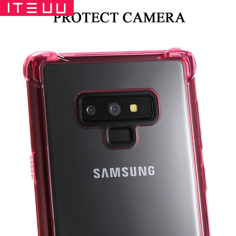 ITEUU Note9 Note8 воздушная подушка TPU PC противоударный чехол для samsung Galaxy Note 9 8 чехол s прозрачная задняя крышка противоударный