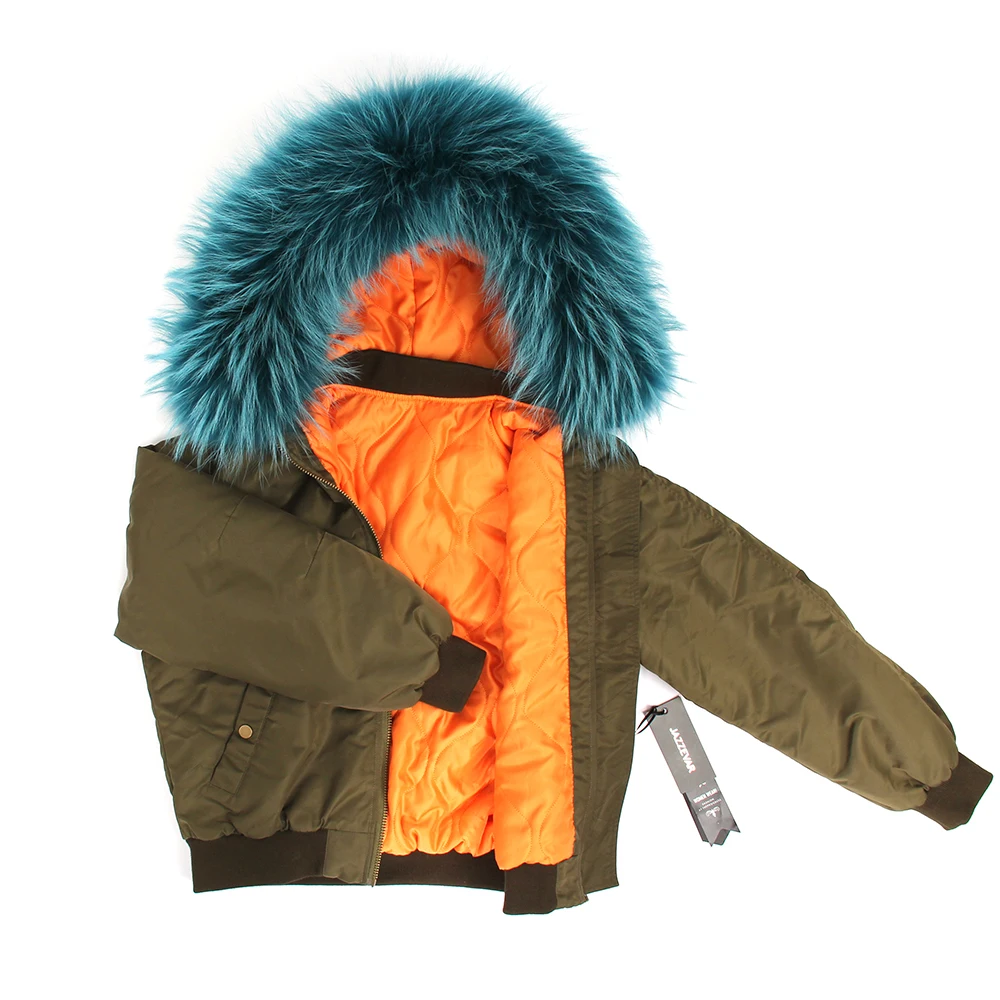 JAZZEVAR Новая куртка зимняя модная уличная женская куртка-бомбер с капюшоном большой воротник из меха енота короткая Базовая куртка стеганая верхняя одежда