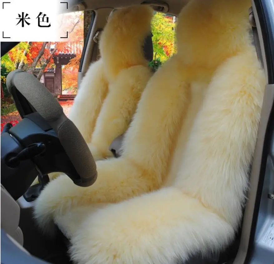 Натуральный мех Австралийская овчина, автомобильные чехлы, универсальный размер, 6 цветов, длинные волосы для автомобиля lada granta для автомобиля kalina priora