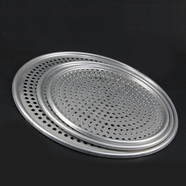 Buy Stainless Steel Fluted Pizza Pans with Holes Non