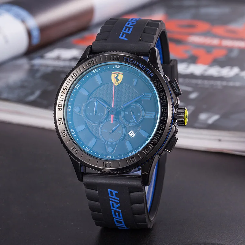 

SCUDERIA FERRARI Sport Quartz Watch Luminous for Men Fashion Outdoor Watches Multifunction Calendar Clock 12 Colors 836599723