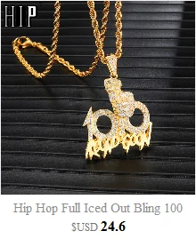 Хип-хоп Iced Out Bling Полный Стразы медный канат цепь Бейсбол подвеска «летучая мышь» и ожерелье для мужчин ювелирные изделия Прямая поставка