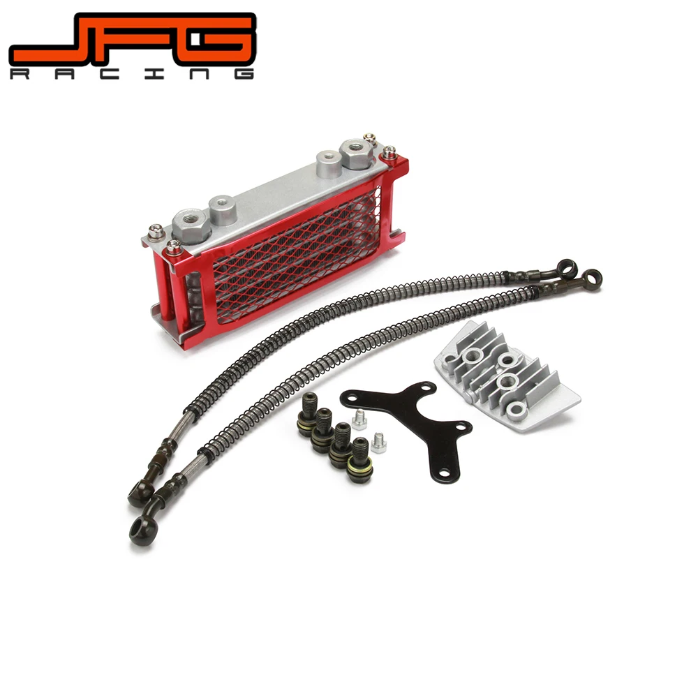 

Aluminum Oil Cooler Radiator Cooling Set For Zongshen Lifan Loncin Kayo Apollo Xmotos 50CC 70CC 90CC 110CC Dirt Pit Bike