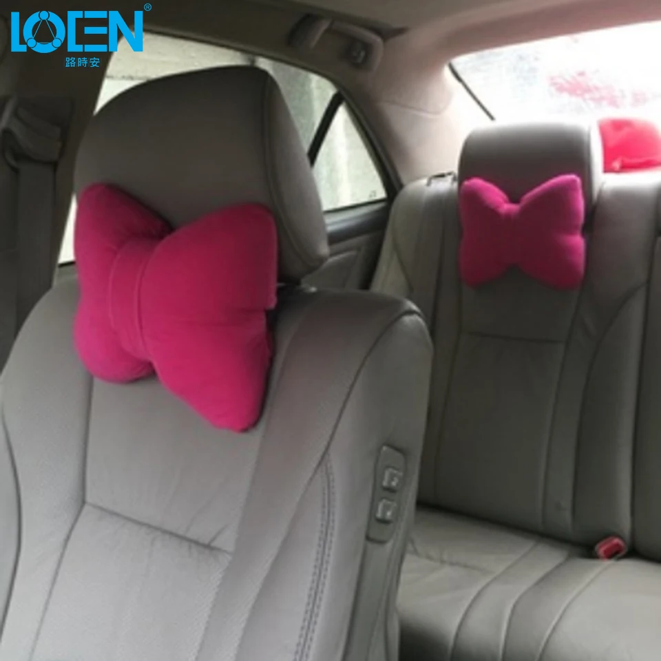LOEN 1 шт. супер мягкий автомобильный Стайлинг стул диван кровать Автомобильная подушка поддержка шеи подголовник для отдыха розовый для toyota hyundai Audi honda