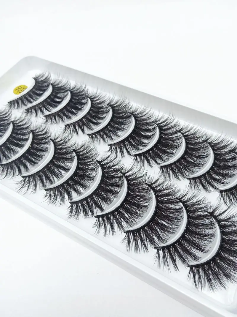 Все виды 10 пар ручной работы натуральные длинные 3d норковые ресницы для создания привлекательного макияжа глаз - Цвет: 3D105
