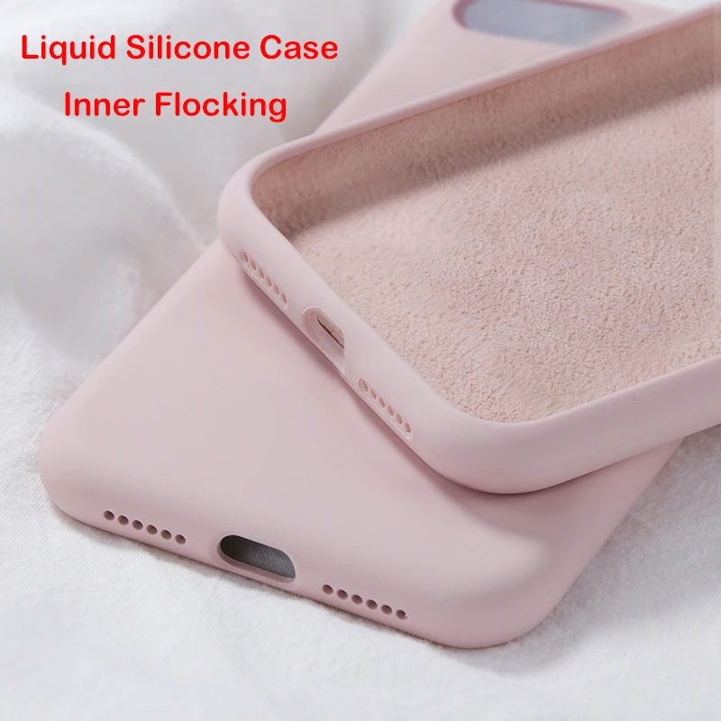 

Soft Case For iPhone XR XS Max X 10 iPhone 8Plus 8 7 iPhone 7Plus 6S 6 S 6Plus Luxury Liquid Silicone Cases Covers Phone Bumper
