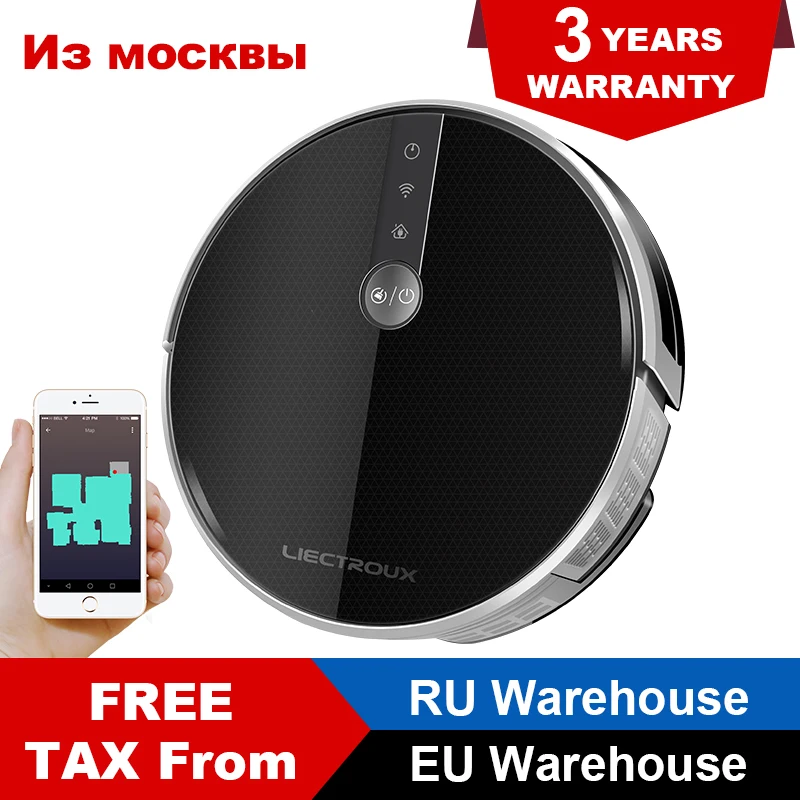 LIECTROUX C30B робот пылесос 3000 Pa всасывающая Карта Навигация с памятью чистая карта