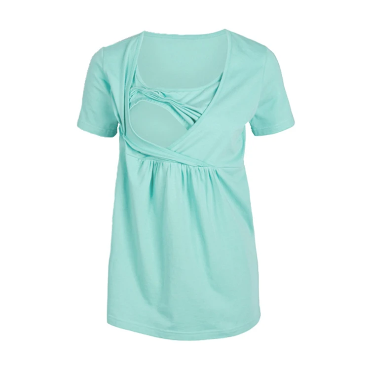 Maternity T-shirts Clothes For Pregnant Women Summer Lactating Mothers Nursing Breastfeeding Clothes Dress Shirt Top Feeding 3xl (24)