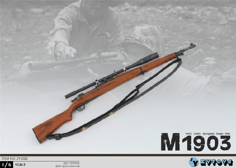  ZY2002 1:6 Scale M1903 Springfield Rifle WWII US Army Weapon Model Fit 12