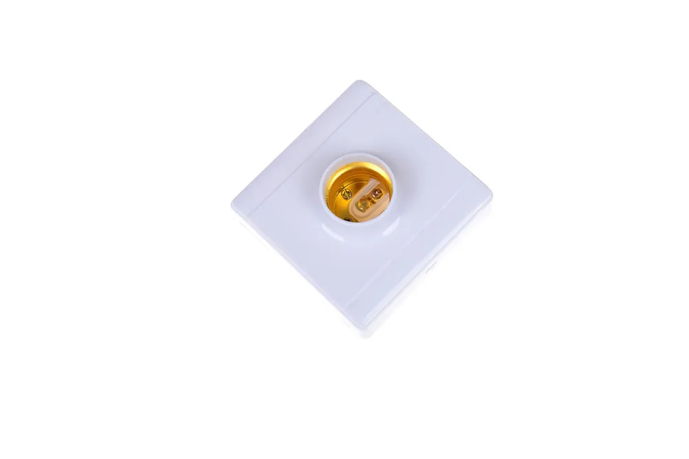 1PCS PC Light Holder Fitting Accessories Square Base E27 Lamp Bulb Socket Lampholder
