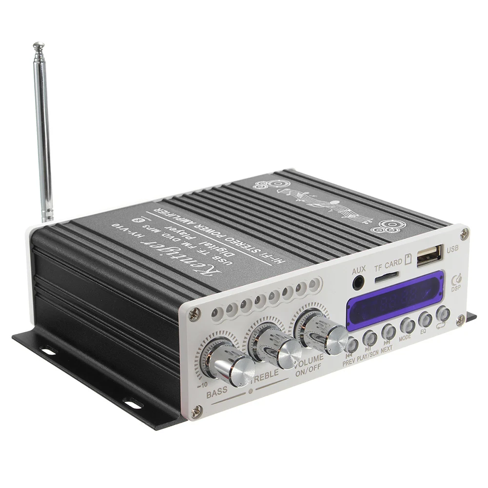 12 V усилитель звука для автомобиля цифровой мини Bluetooth HiFi стереоусилитель MP3 плеер для автомобиля домой авто аксессуары интерьера черный