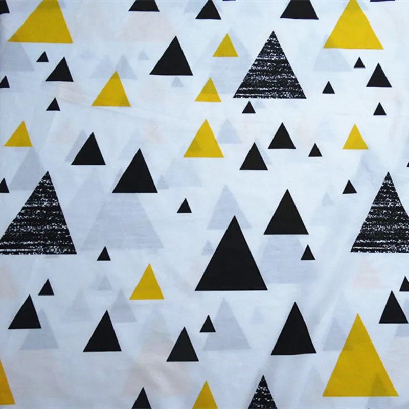 

half meter 50*235cm geometric triangle print patchwork cotton fabric for Tissue Kids home textile for Sewing Tilda Doll CR-A341