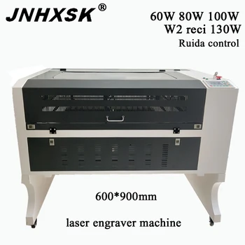 

JNHXSK 6090 100w ruida Co2 laser engraving machine support long material CNC laser engraver DIY laser marking machine carving