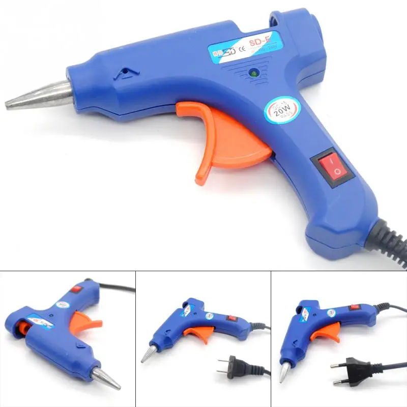 US/EU plug High Temp Heater Melt Hot Glue Gun 20W Repair Tool Heat Gun