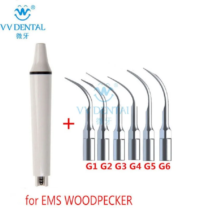

Teeth whitening Ultrasonic Dental Scaler Handpiece And Tips Compatible With EMS/ WOODPECKER