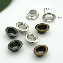 250 компл./лот 6,5*4,5 мм Специальные уникальные металлические медные кольца овальные металлические люверсы JY-011