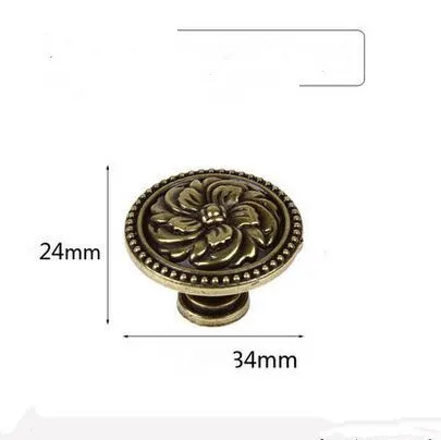 

Drawer knob pull bronze kitchen cabinet handle knob antique brass dresser cupboard pull Rustice vintage pattern furniture knob