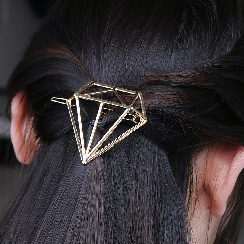 

1PC Women Girls Fashion Hairpins Hollow Triangle Hair Clip Barrette Wedding Party Hair Jewelry