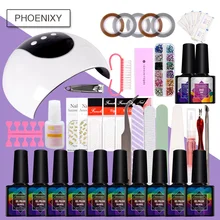 Mamicure Набор 24 Вт светодиодный Сушилка лампы для ногтей 10 шт Гель-лак Soak Off Гель лак для ногтей, маникюра Набор по уходу за ногтями Набор гель для ногтей комплект