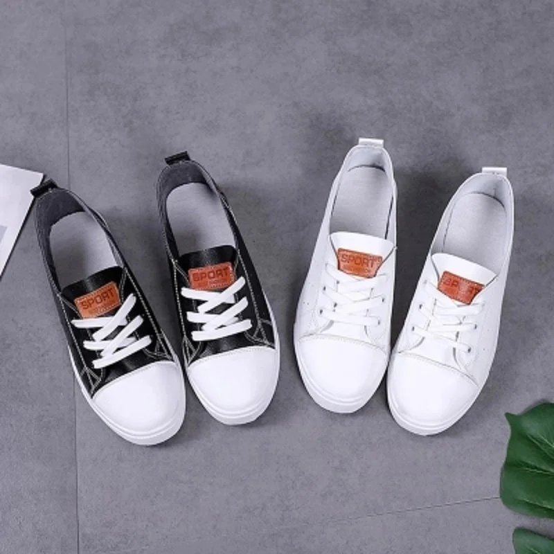 

Small white shoes summer female 2018 new wild students flat bottom shallow mouth casual breathable shoes white shoes