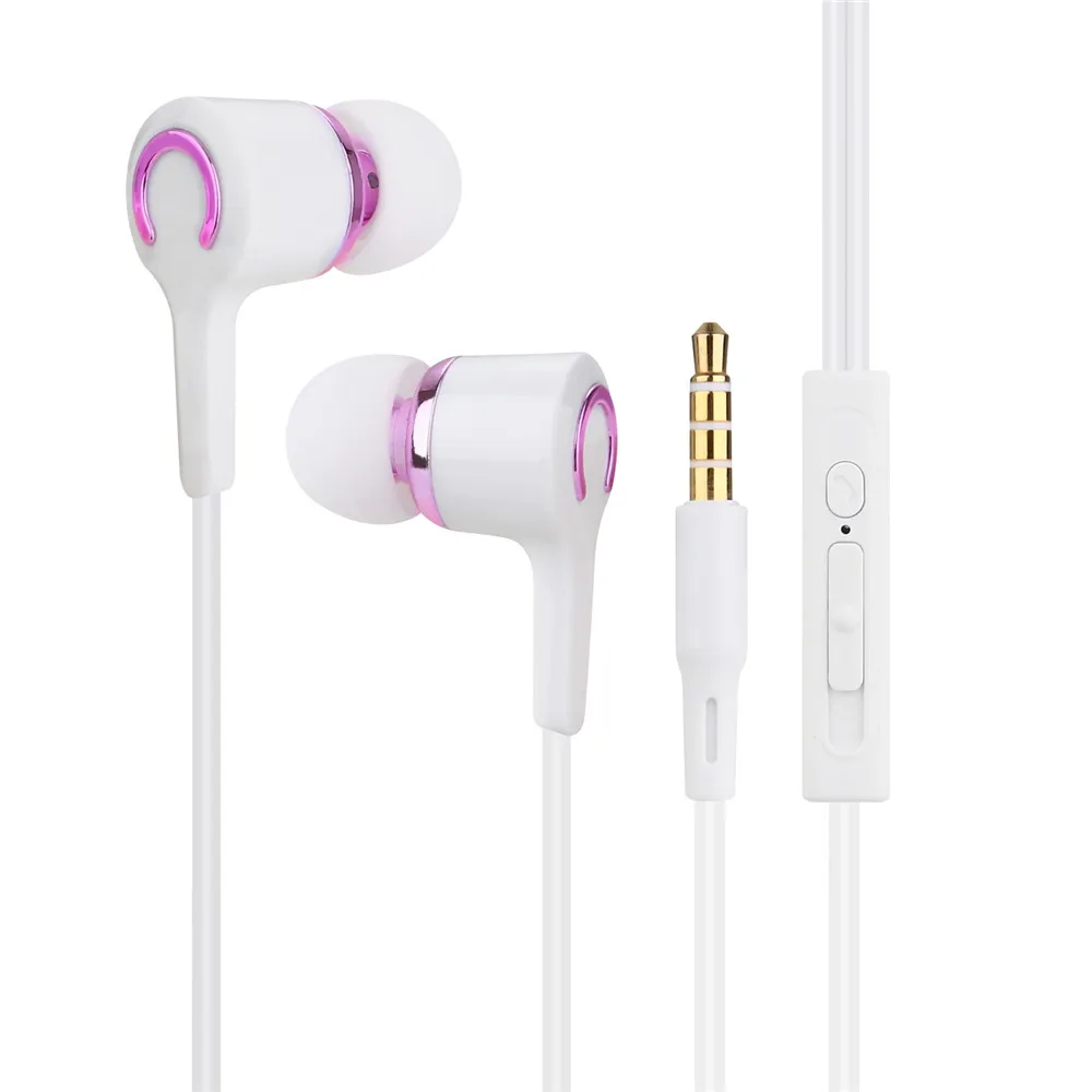 

In-Ear Stereo Earbud Volume Control With Microphone Three pair of Earpads for Smartphone Tablet Mp3 Earbud