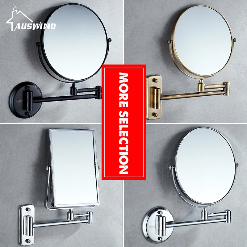 Bath Mirrors 3 x Magnifying Mirror of Bathroom Makeup Mirror Folding Shave 8" Dual Side Antique