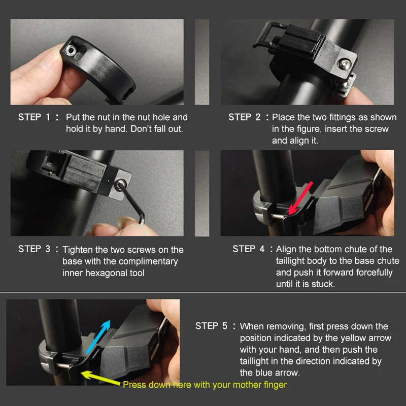 Perfect USB Bike Safety Taillight 3 Colors Bicycle Rear Lamp with Built-in 2000MAH Warning Light MTB Cycling Lantern 11