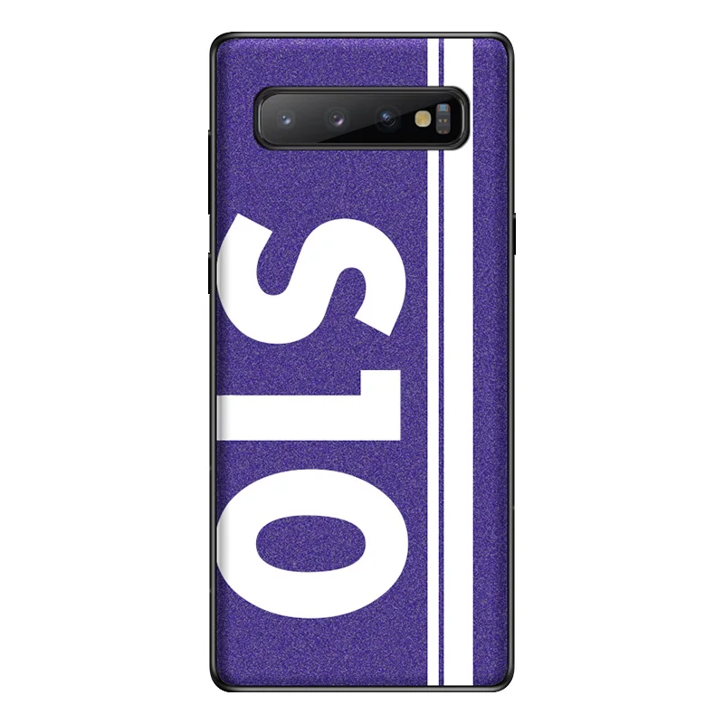 Для samsung S10 5G чехол,, спортивный, уличная культура, кожа, мягкий край, защитный чехол для samsung Galaxy S10 Plus, чехол - Цвет: S10 - Purple