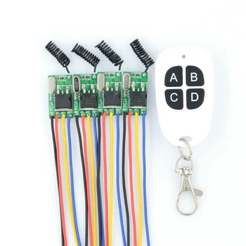 

DC6V-36V 6V 7.4 8.4V 7.6V 9V 12V 24V 16V 28V 36V 4PCS Wireless Remote Control Switches 315Mhz Mos Receiver No Sound