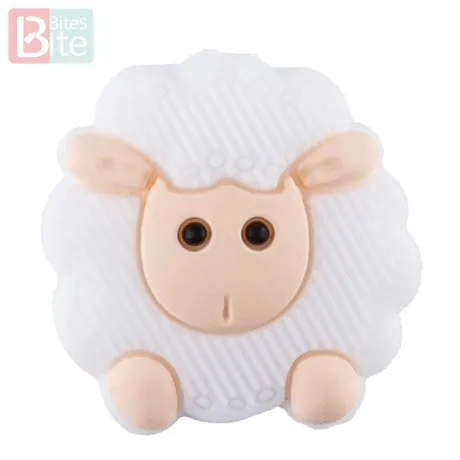 Sheep White Кусачки 5 шт. мини жемчуг силиконовые Овцы жевательные бусины пищевого класса Силиконовые Бусины-прорезыватели BPA бесплатно детские товары делая детский Прорезыватель - Цвет: Sheep White