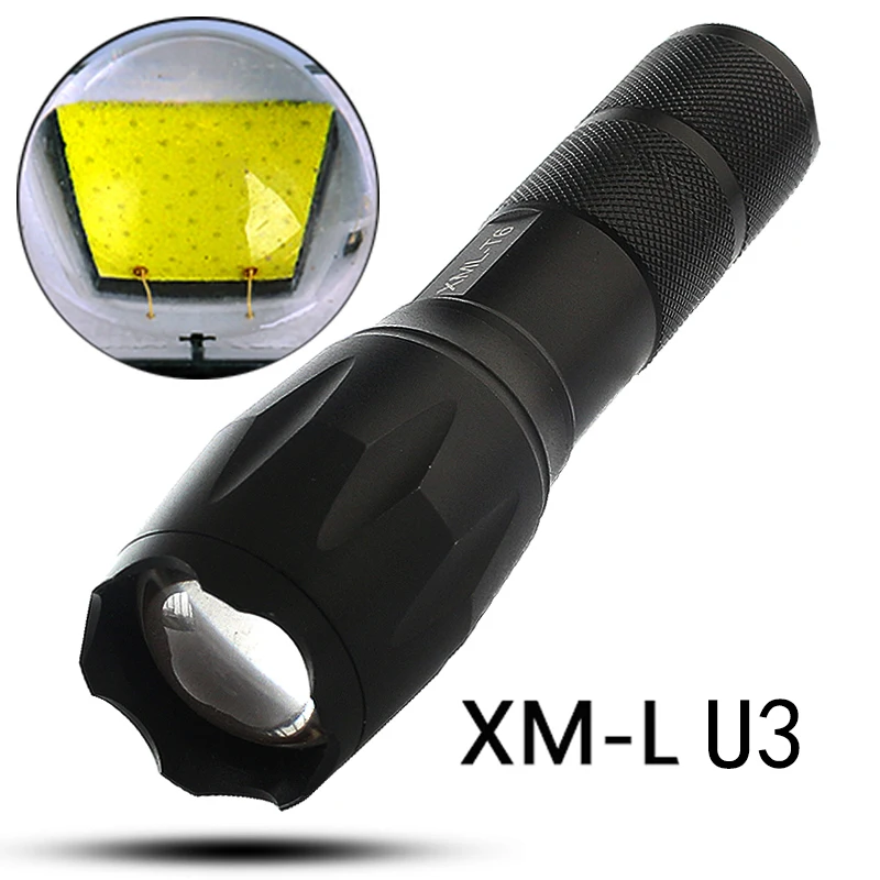 Z20 светодиодный Перезаряжаемые фонарик Pocketman XM-L2 U3 T6 фонарь 6000LM 18650 Батарея Открытый Кемпинг мощный светодиодный фонарик - Испускаемый цвет: U3 White light