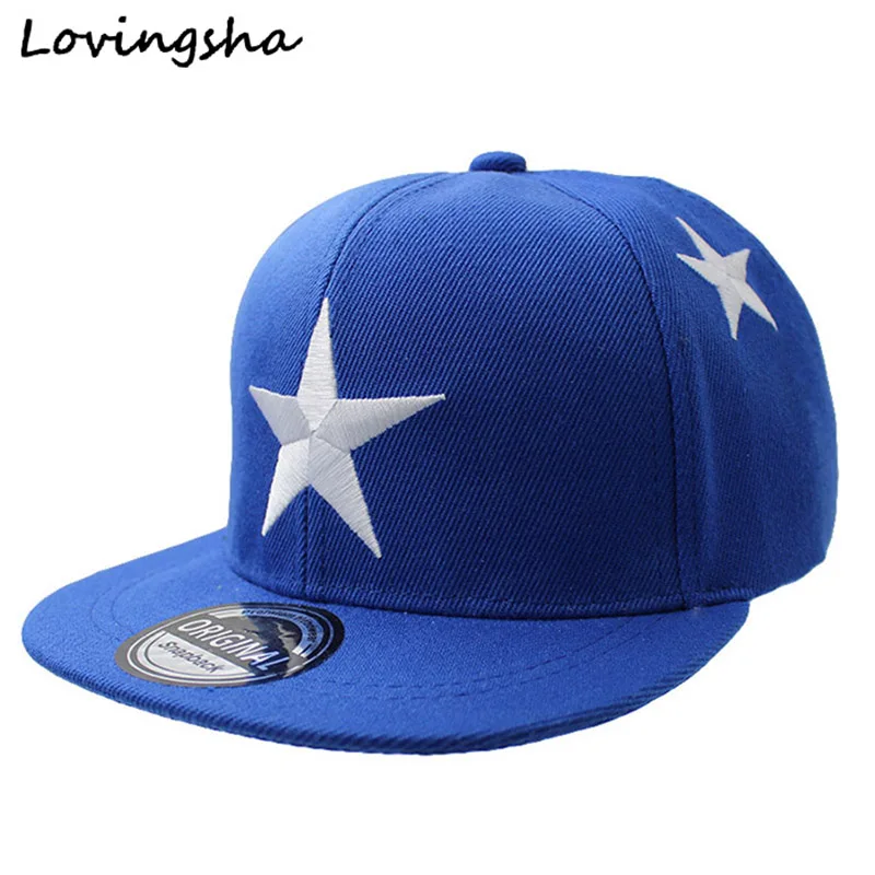 Lovingsha الصبي البيسبول كاب ل 3-8 سنة الأطفال كبير نجوم تصميم snapback cap qaulity عالية للتعديل كاب لفتاة cc009