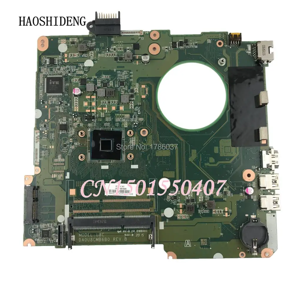 

HAOSHIDENG 828168-001 828168-601 For hp pavilion 15-F Laptop Motherboard DA0U8CMB6B0 with SR29H N3050 CPU