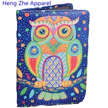 Корова Натуральная кожа барсетка мультфильм ручной работы цветные Сова билета ID карты пакет многофункциональный держатель карты Обложка