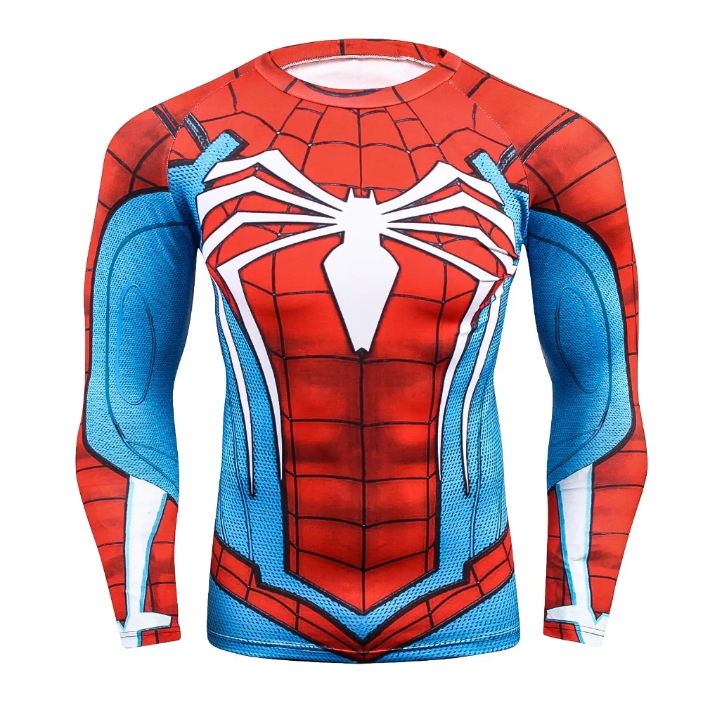 

SpiderMan 3D Printed Tshirts Compression Tights T-shirts Novelty Fitness Camiseta Tees Long Sleeve Bodybuilding T shirt