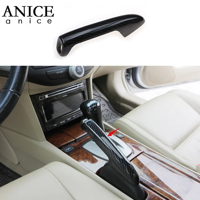 Carbon Fiber Color Parking Handbrake Hand Brake Handle Cover For Honda Accord Crosstour ABSin