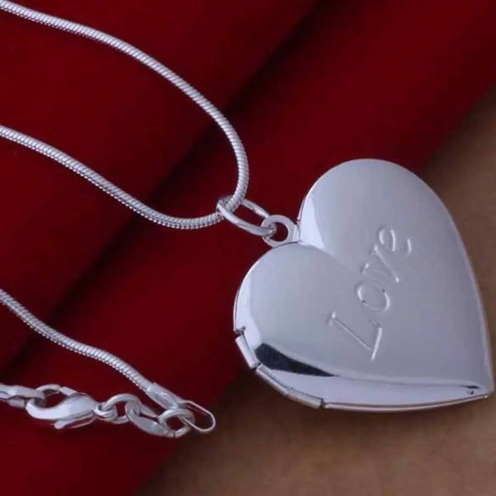 Mujeres Dama de San Valentín Cumpleaños Regalo Doble Amor Corazón Cristal Strass Silver