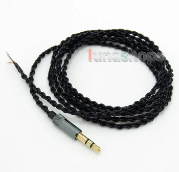 

LN004323 Semi Finished 3.5mm Earphone audio DIY 4*18 core 72 OFC wire cable For repair upgrade